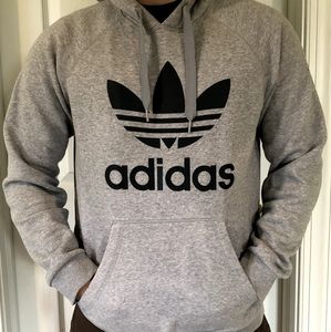 Adidas Trefoil Gray/ Grey Hoodie - Size M